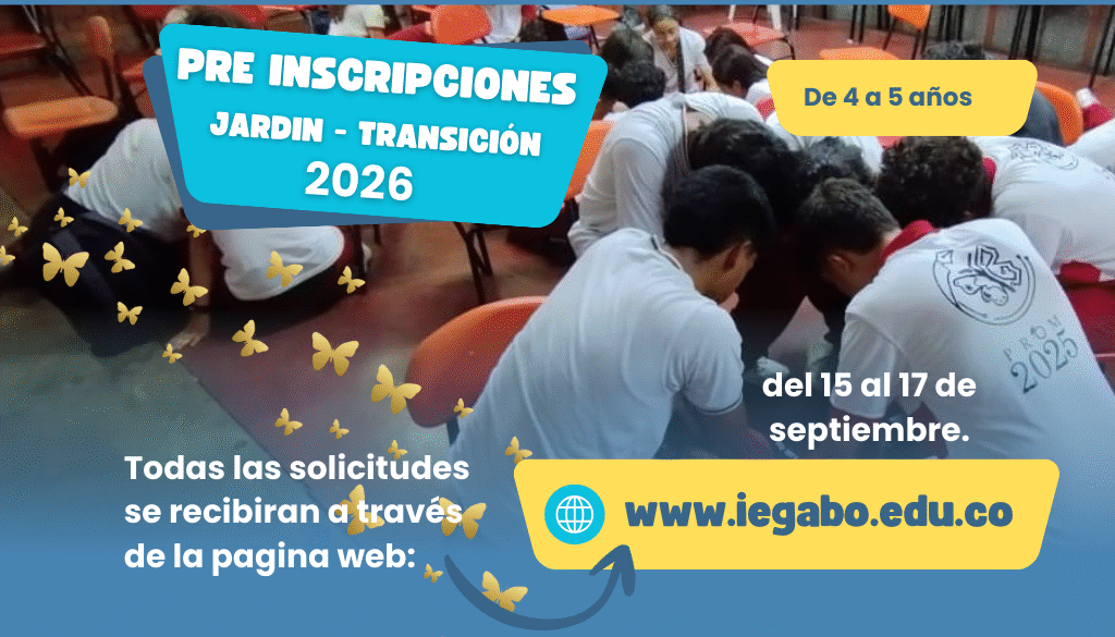 Pre-inscripciones Jardín y Transición