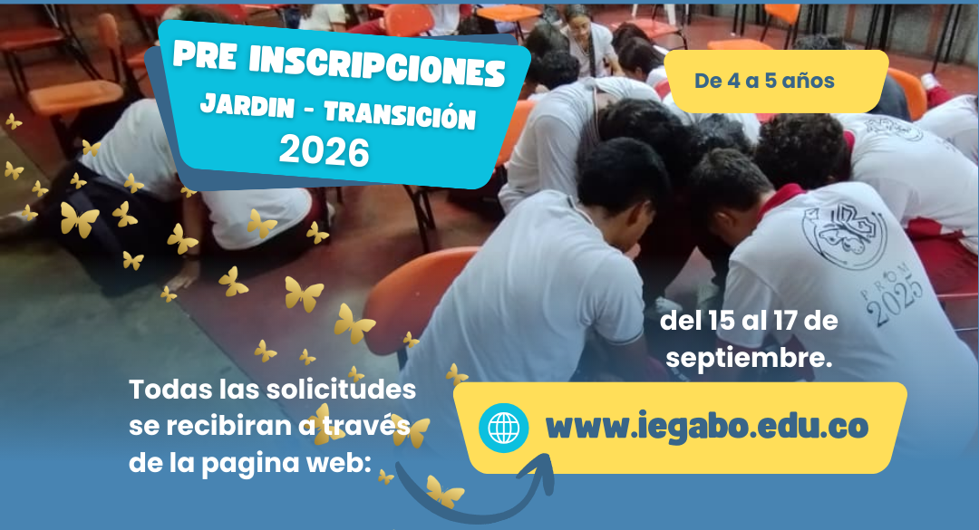 Pre-inscripciones Jardín y Transición